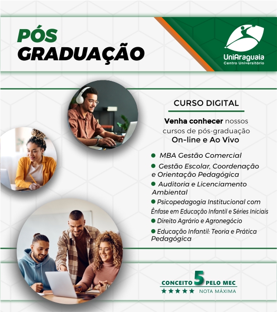 UniAraguaia - Pós-Graduação - Curso Digital - Online e ao Vivo