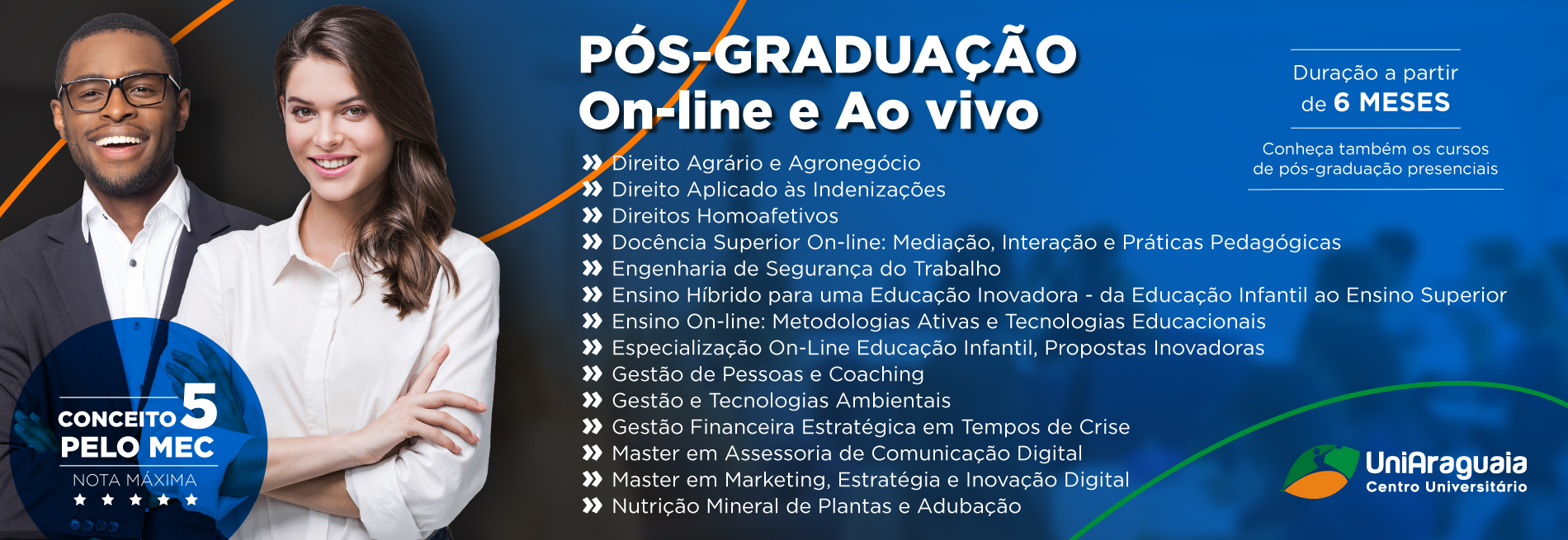 UniAraguaia - Pós-Graduação - Online e ao Vivo